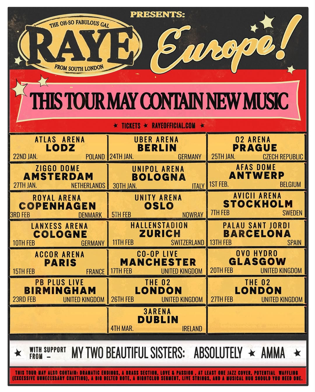 AMMA This Tour May Contain New Music Tour Poster 2026